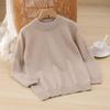 Autumn/Winter Boys' Cashmere Half-High Collar Pullover Sweater - Korean Style Knitwear for Children