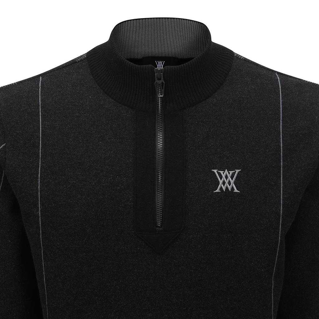 ANEW GOLF M Two Tone Half Zip-Up Pullover_Bk