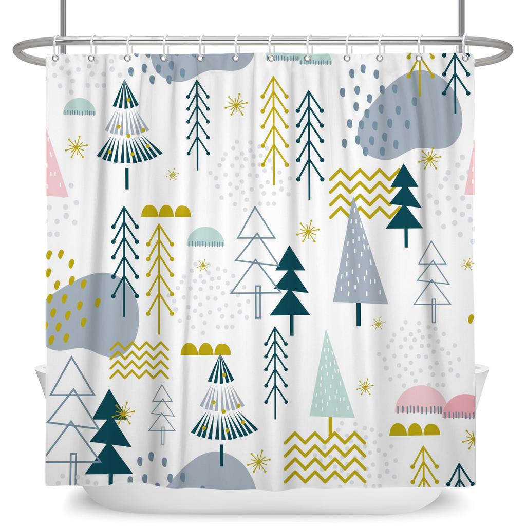 Cute Cartoon Animal Shower Curtain Waterproof Bath Curtain Bathroom Decor Kids Friendly Design Multiple Fun Patterns With Hooks