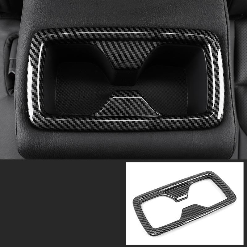 For Toyota Highlander XU70 Refit   2022 Car Carbon Fiber Interior Mouldings Gear Panel Cover Frame Accessories For