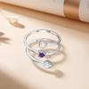 Trendy S925 Sterling Silver Heart-Shaped Ring with Rhinestones