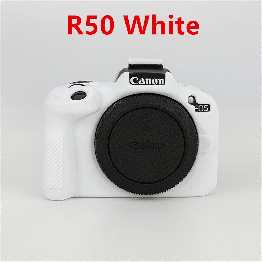 Litchi Pattern Soft Silicone Camera Body Case For Canon EOS 5D3 5D4 R50 R6 R6II R8 Rubber Cover Skin