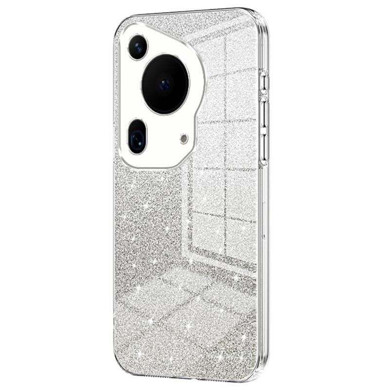 

For Huawei Pura 70 Ultra Case Gradient Glitter Electroplating Soft TPU Phone Cover Transparent
