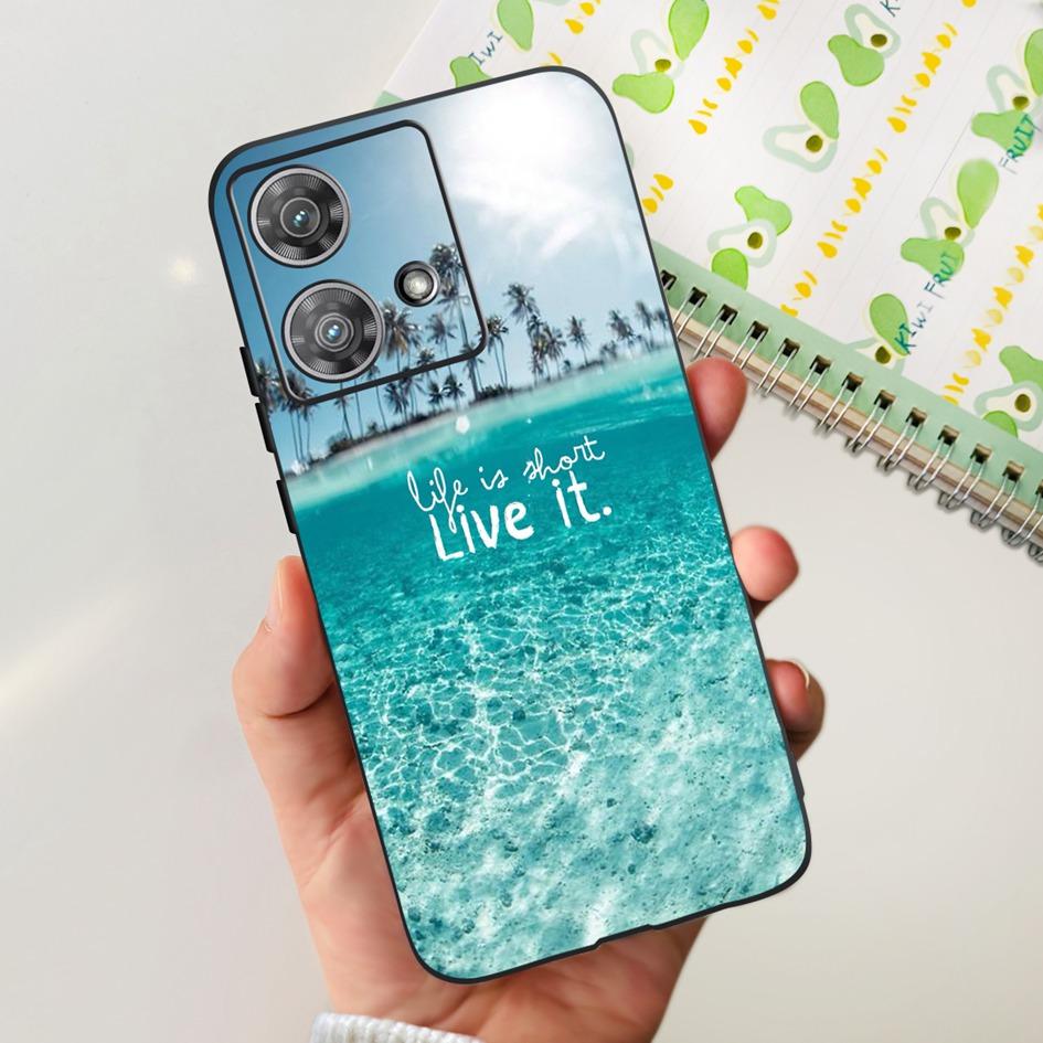 For Motorola Edge 40 Case Moto Edge 40 Neo 5G 2023 Cover Stylish Pattern Soft Slim Black Fundas For Moto Edge40 Edge40Neo Bumper