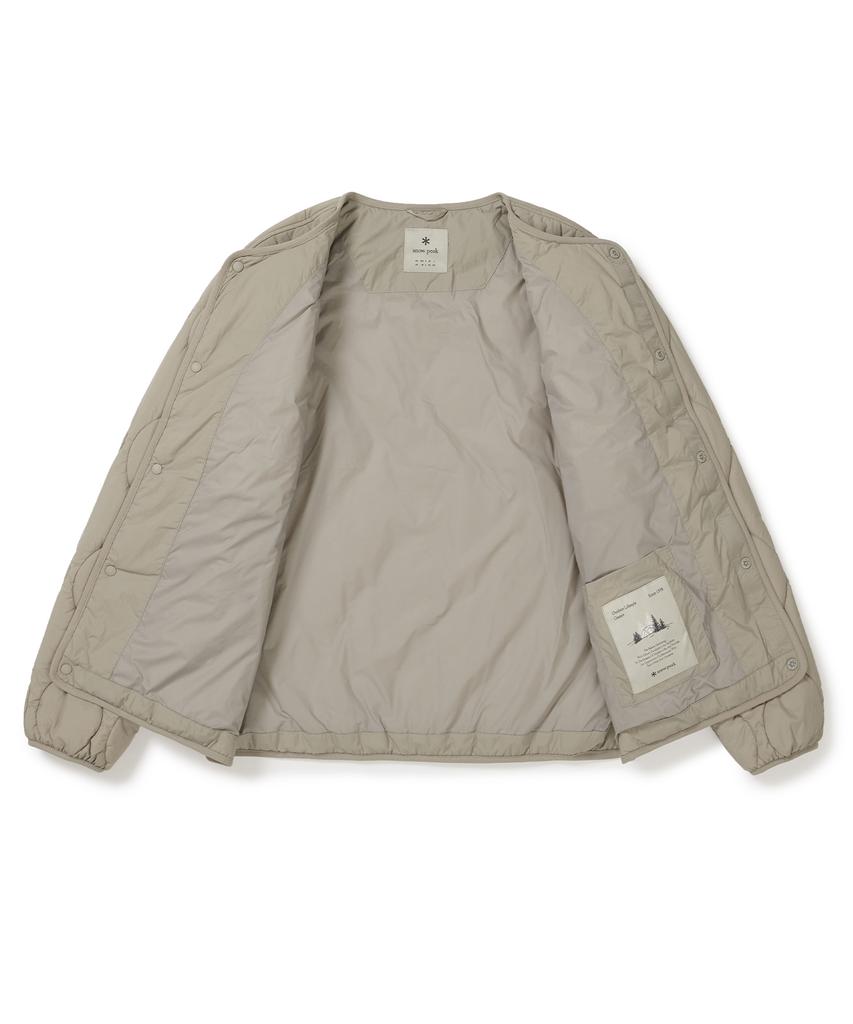 Snowpeak Apparel Recycled Quilted Cardigan Jacket (S24Wufpj02) Beige Gray