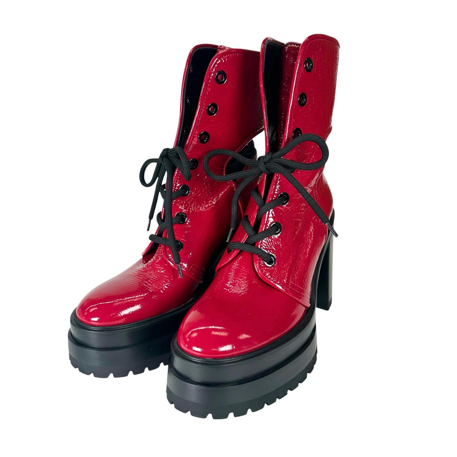 

AGL (39) Women Lace up Boots Red Model D262512