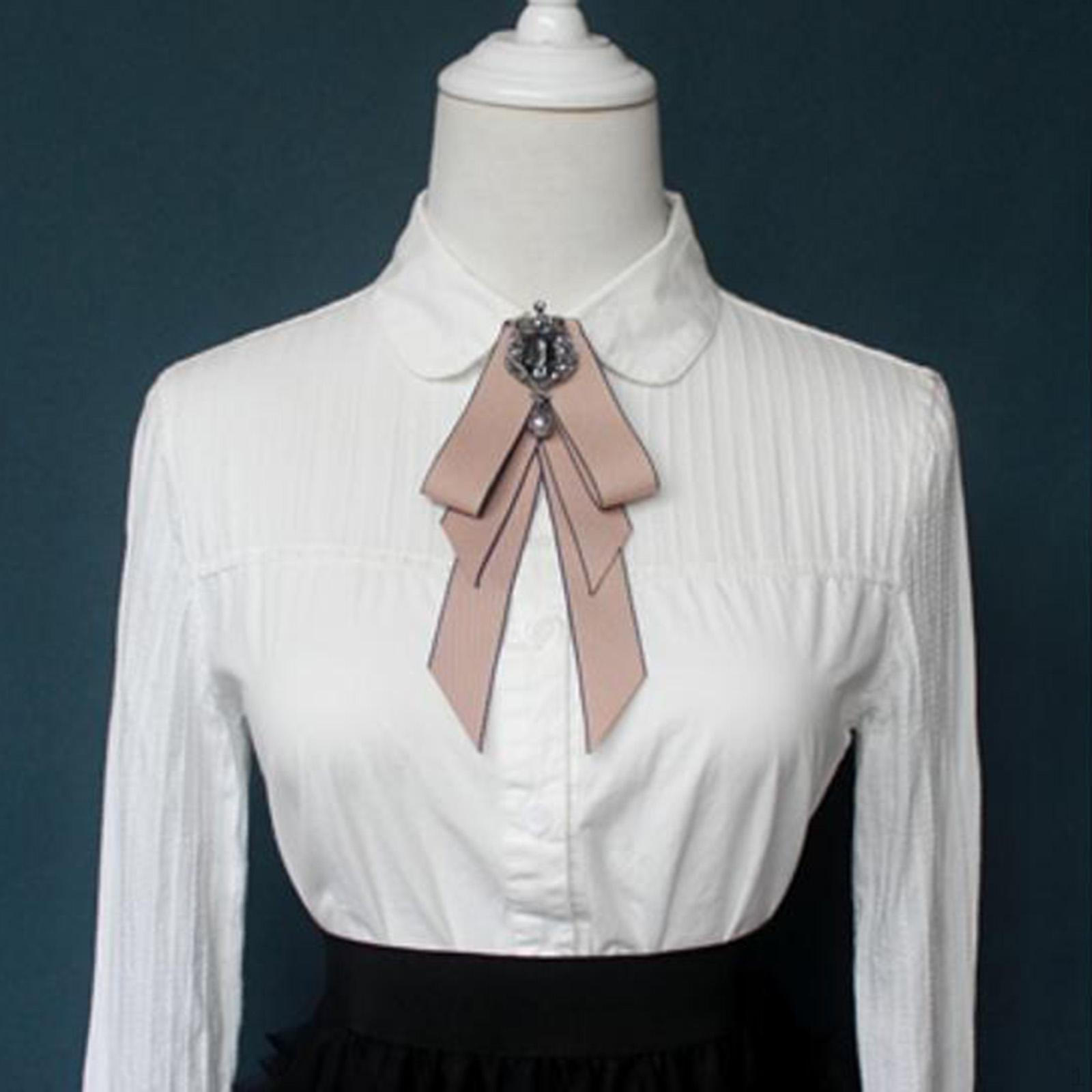 

Галстук-бабочка для женщин, галстук с бантом, элегантная лента, винтажный студенческий стиль, однотонные галстуки-бабочки