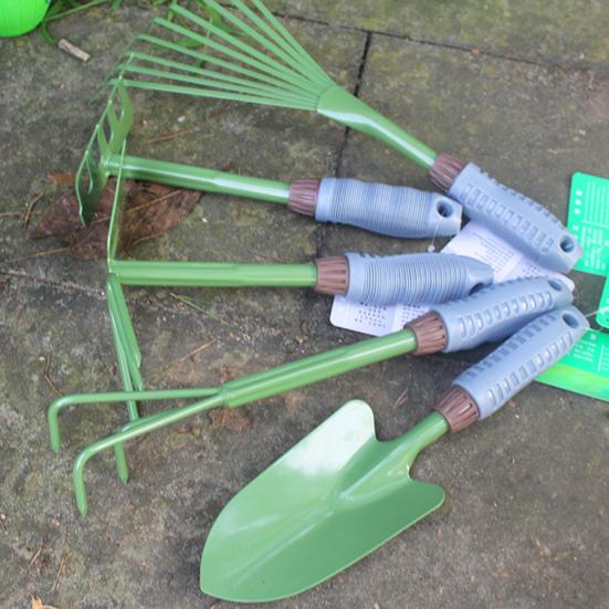 Gardening Leaf Rake Metal Handheld Trowel Dual Use Hoe with Ergonomic Handle Gardening Tool for Lawn Field Soil Loosening Digging