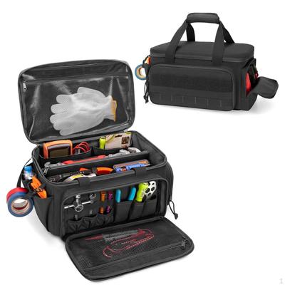 Tool Tote Bag Electrician Storage Heavy Duty Padded Handle Tools Organizer Toolbag for