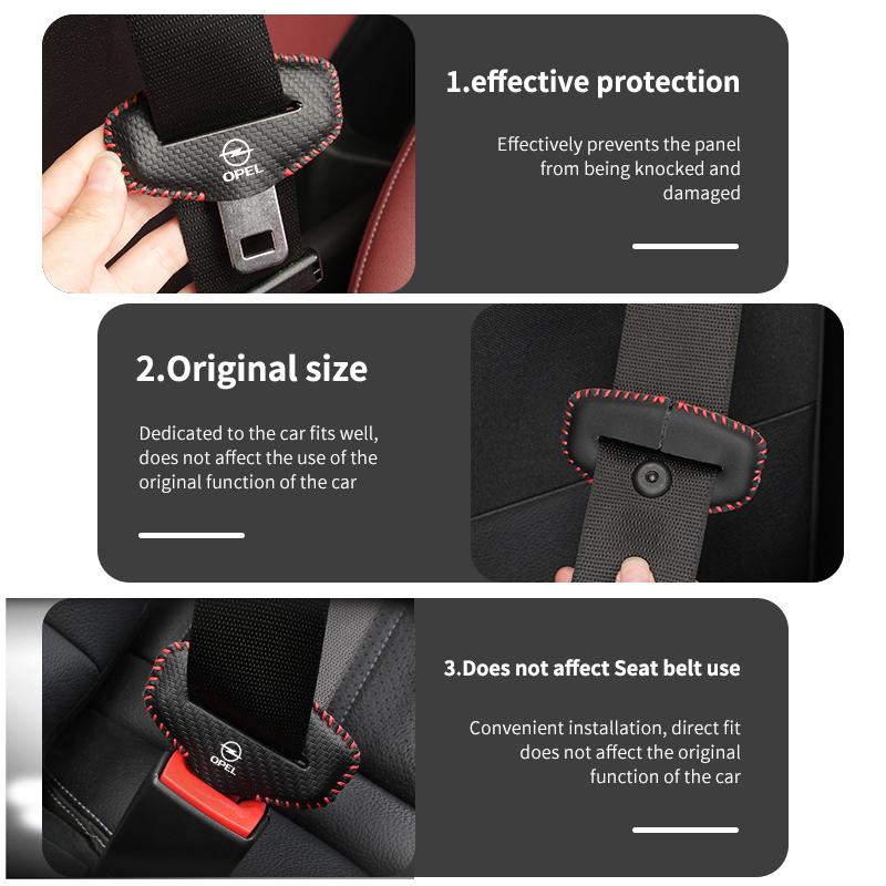 Car Accessories Seat Belt Buckle Anti-scratch Protector Cover For Opel Corsa Astra Insignia Vectra Zafira Meriva Mokka Grandland