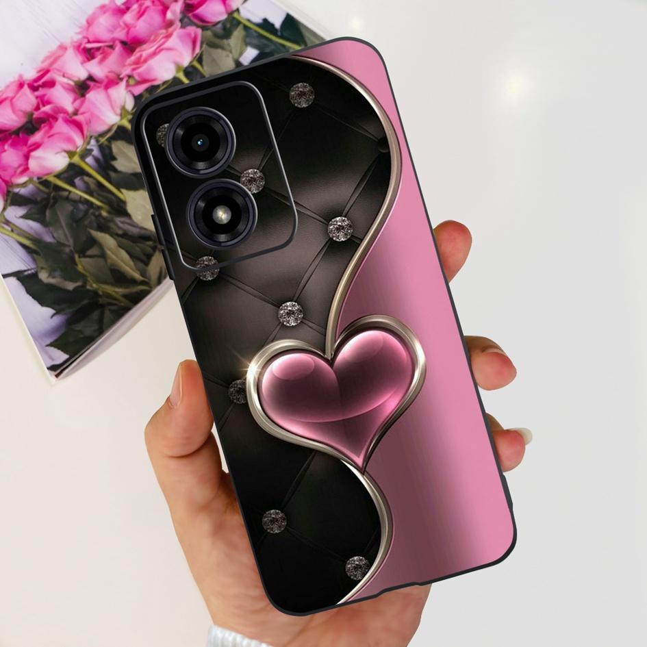 For Motorola Moto G04s G04 2024 Case XT2421-2 Cute Love Heart Shockproof Silicone Soft Cover For Moto G 04 S E14 4G MotoG04 Capa