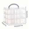Non-Toxic 3-Tier Transparent Handle Adjustable Stackable Compartment Plastic Storage Box For Organizing Stamps Jewelry And Accessories