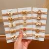 Children's Hair Rope High Ponytail Headrope Student Milk Coffee Hair Band Girls Do Not Hurt Hair High Elastic Rubber Band Headgear