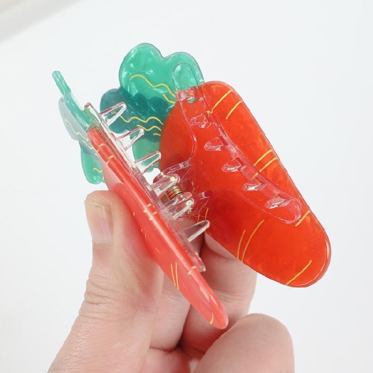 Fruit Theme Hair Claw Clip For Women Girls PVC Barrettes Lightweight Hairpins Summer Accessories School Party Essential