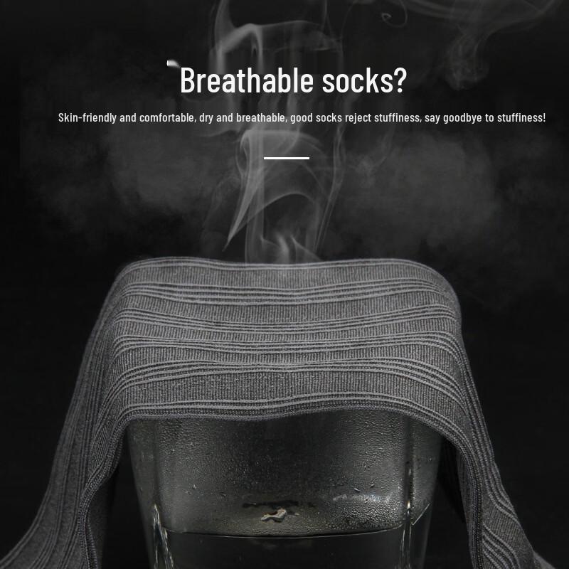 LANGSHA Men's Ultra-Thin Business Mid-Calf Socks