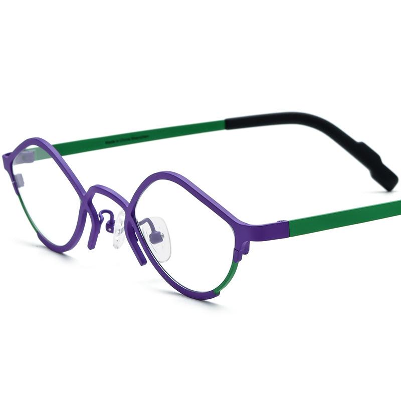 2024 Handmade Custom Logo Unisex Frame Square Glasses Eyewear Eyeglasses Business Half Glasses Frame