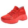 Women's New 2025 Spring Casual Sports Shoes Breathable Thick Sole Old Fashioned Shoes Comfortable Flight Knit Mesh Shoes