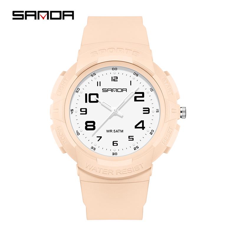 Sanda Kids' Lightweight Waterproof Quartz Watch - Silent & Luminous for Exams and Sports