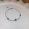 Zircon Round Geometric Flower Bracelet Vintage Style Bracelet Light Luxury High-End Hand Jewelry For Women