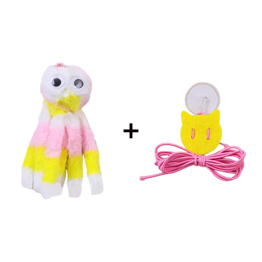 Bite-Resistant Cat Teaser with Feather & Catnip - Hanging Self-Play Toy for Kittens