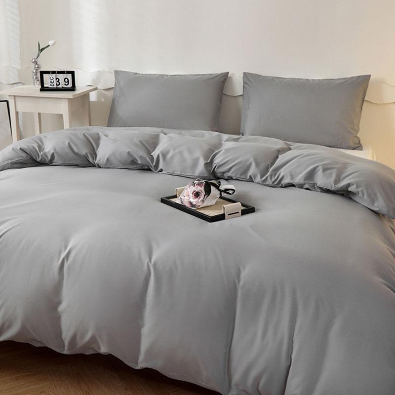 1Pc Simple Solid Color Washed Cotton Quilt Cover Skin Friendly Breathable Bedding for Seasons King Queen Size Comforter Cover