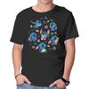 Unisex Crew Neck T-Shirt An Alien's Day Graphic Short Sleeve Casual Tee