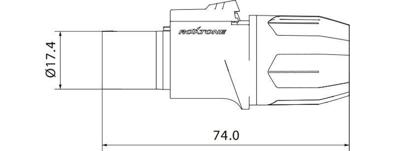 Wtyk Zasilania Power-In  Ip65 Roxtone Rac3Fci-Wp