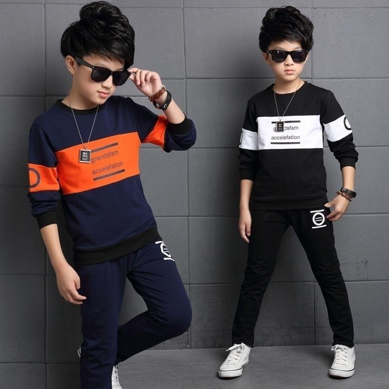 5-12 Year Boys' Clothing Spring Suits Casual Boys' Clothing Suits Autumn Letters Children's Clothing Children's Sportswear