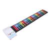 Roll Up Piano Keyboard with Speaker 49 Keys Foldable Colorful USB Rechargeable Silicone Electronic