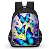 Farfalla Farfalla Stampa ad Alta Definizione Grande Capacità Alto Valore Anti-Gobba Resistente all'Usura Grande Capacità Zaino Scolastico