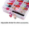 ABWR-3X Nail Polish Organizer Holder,Portable Universal Clear Double Side Organizer And Thread Case For 48 Bottles Adjustable