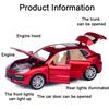 1:32 Cayenne Turbo 911 GT3 Car Model Toy Alloy Diecast Music Light Doors Opened Pull Back Miniature Vehicle Boy Interactive Toys