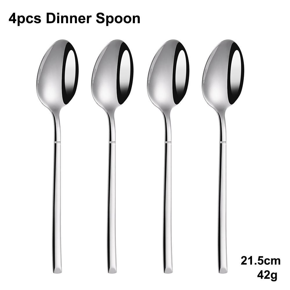 4/6/16/24 Pieces Cutlery Set Stainless Steel Thin Tableware Mirror Elegant Knife Fork Spoon Western Dinner Set Sliverware