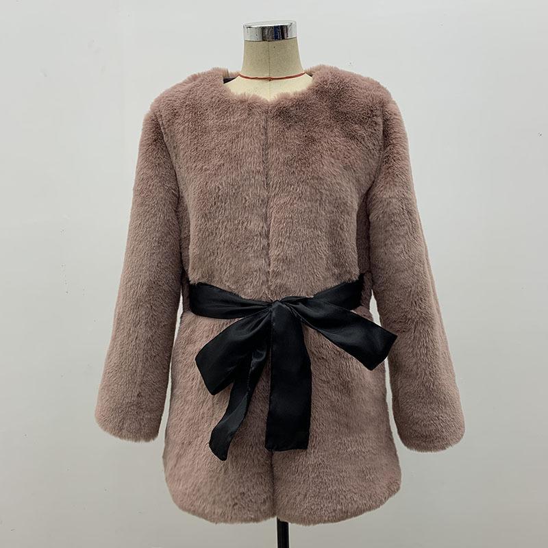 

Новое женское пальто-имитация на осень и зиму, теплое повседневное пальто с круглым вырезом XXXL