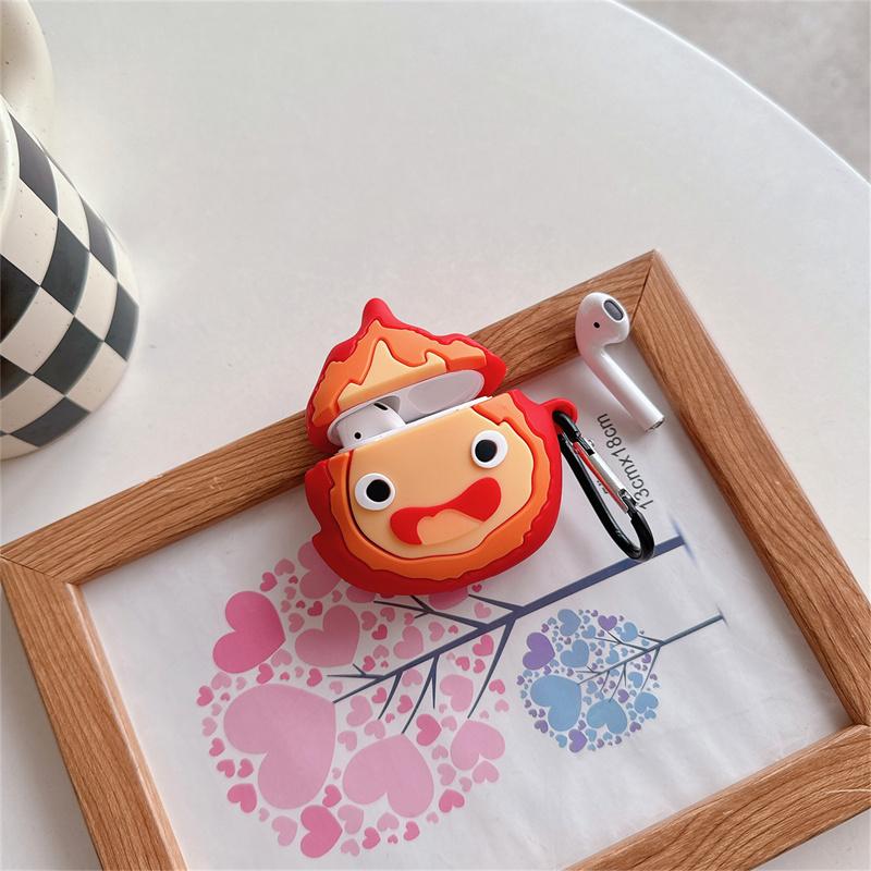 Kreslený obal Horký oheň pro AirPods 4 Pouzdro 2024 Silikonové pouzdro na sluchátka pro AirPods Pro 2 Kryt na sluchátka pro AirPods 3 2 1 Pouzdro