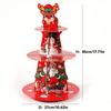Christmas Cupcake Stand for Holiday Parties Cupcake Holder 3 Tier Dessert Tower Tray for Donut Candy Treat Dessert Pastry Cookie