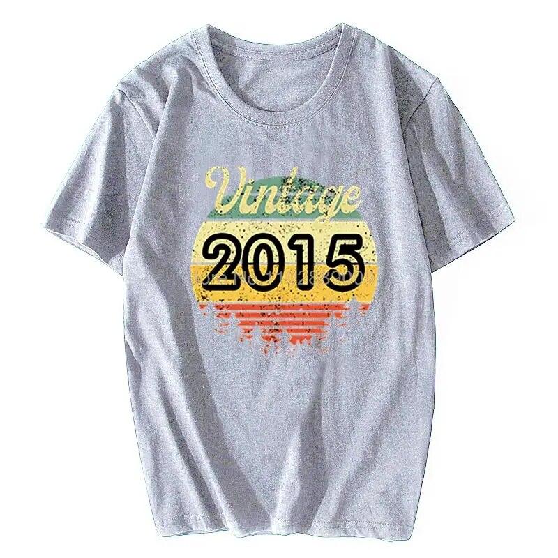 Summer Casual Unisexs T Shirt Kawaii Graphic T Shirt Vintage 1987 1984 2015 2009 1997 Tees Funny Gift Top Unisex Cotton T-shirt