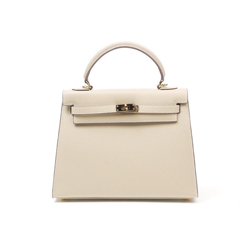 Kelly Bag Genuine Leather Women's Luxury Handbag - 2025 Autumn/Winter Collection: Elegant Shoulder Bag for Commute and High-End Style.