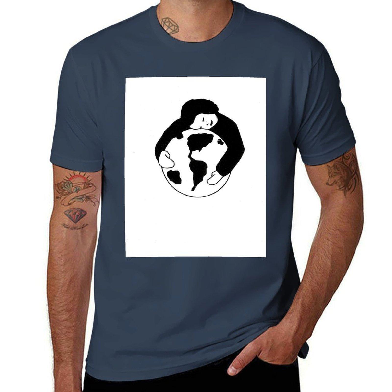 Love The World Tshirt Basic Solid Tee For Daily Use S