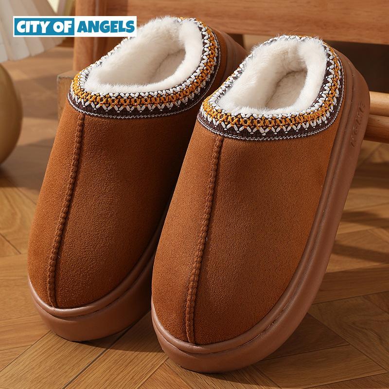 New Fashion Fluffy Platform Slippers for Women Winter Plush Warm Cotton Shoes Woman Comfort Non Slip Unisex Home Slippers