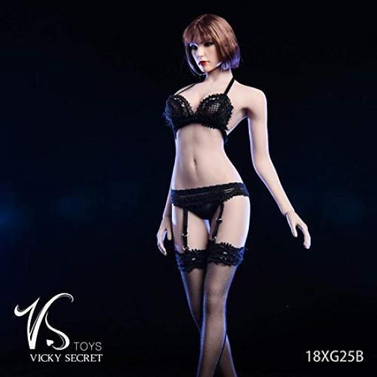 Figure 18XG25B VICKY SECRET Sexy Inner Lingerie Garter Belt Set and body not [TOYBARJAPAN] 1/6 Accessories/VSTOYS (head included)
