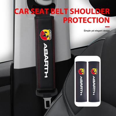 1/2PCS Car Seat Belt Safety Belt Shoulder Cover Auto Accessories For Abarth FIAT 500 Doblo Tipo FR Panda Argo Freemont Bravo