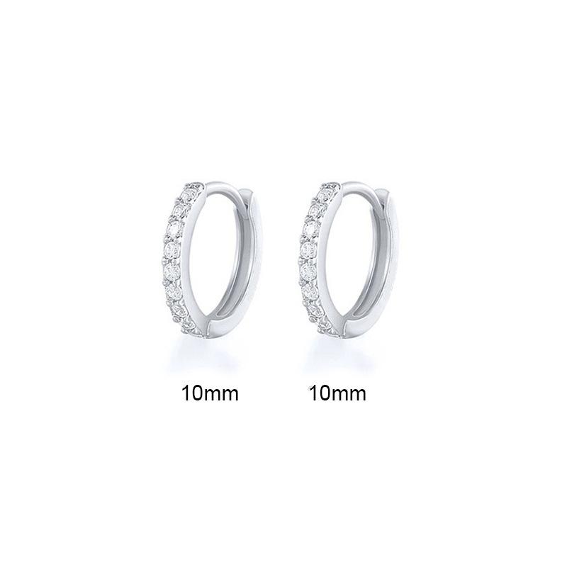 Ear Buckle, Simple Row Diamond Zircon Earrings For Women, Small Fresh Round Small Earbone Studs
