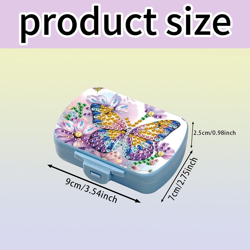 5D DIY Diamond Painting Dot Pill Case Diamond Painting Pill Dispenser Diamond Art Travel Medicine Storage Case for Art Craft