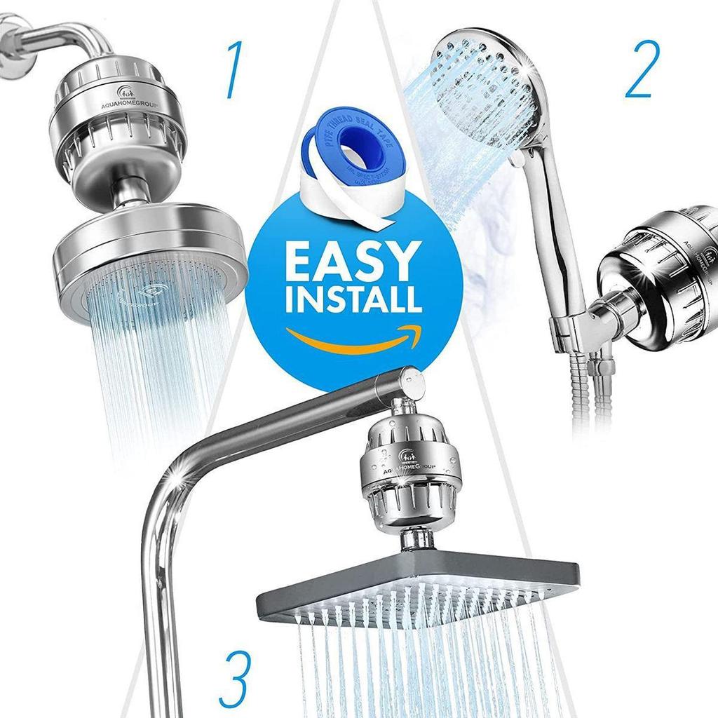 15-Layer Shower Head & Water Purifier Set with Filter