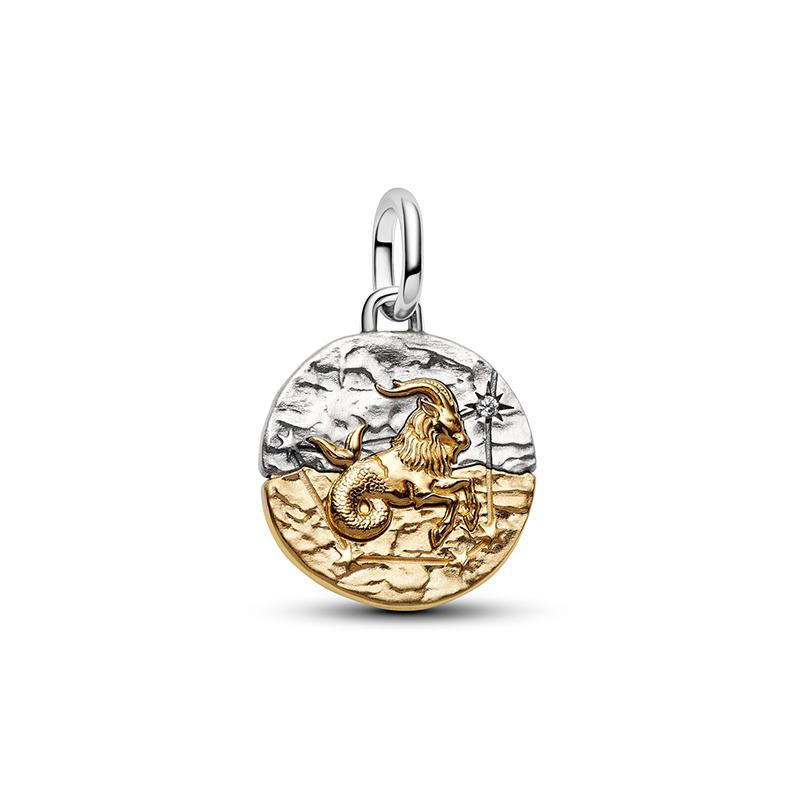 New 925 Silver Summer Coin Twelve Constellation Carving Hang Tag Charm Beads Suitable for Bracelets, Necklaces, Fashion Jewelry