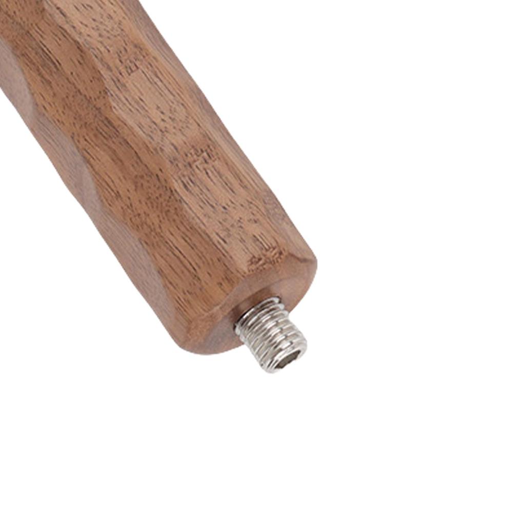 D2 Kávovar Dřevěná Rukojeť Závitová Rukojeť Přírodní Dřevěná Textura Kávový Šálek Stroj Náhradní Příslušenství Espresso Ořech