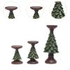 3 Christmas Candle Holders Resin Tea Light Decoration Candlesticks for Party Table