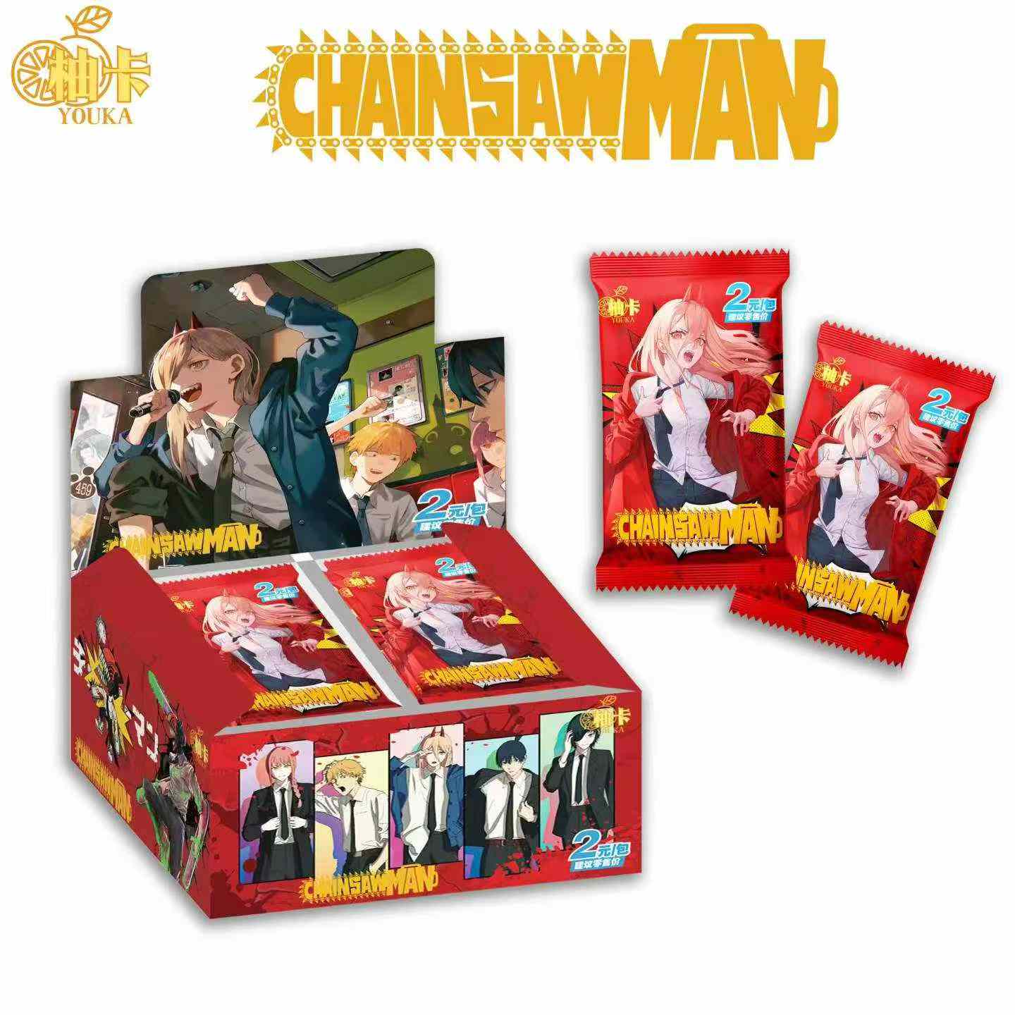 Chainsaw Man Card Special Edition Rounded Corner Thickened Rare Foil Card Deluxe Anime Character Collection Cards Toys Gifts