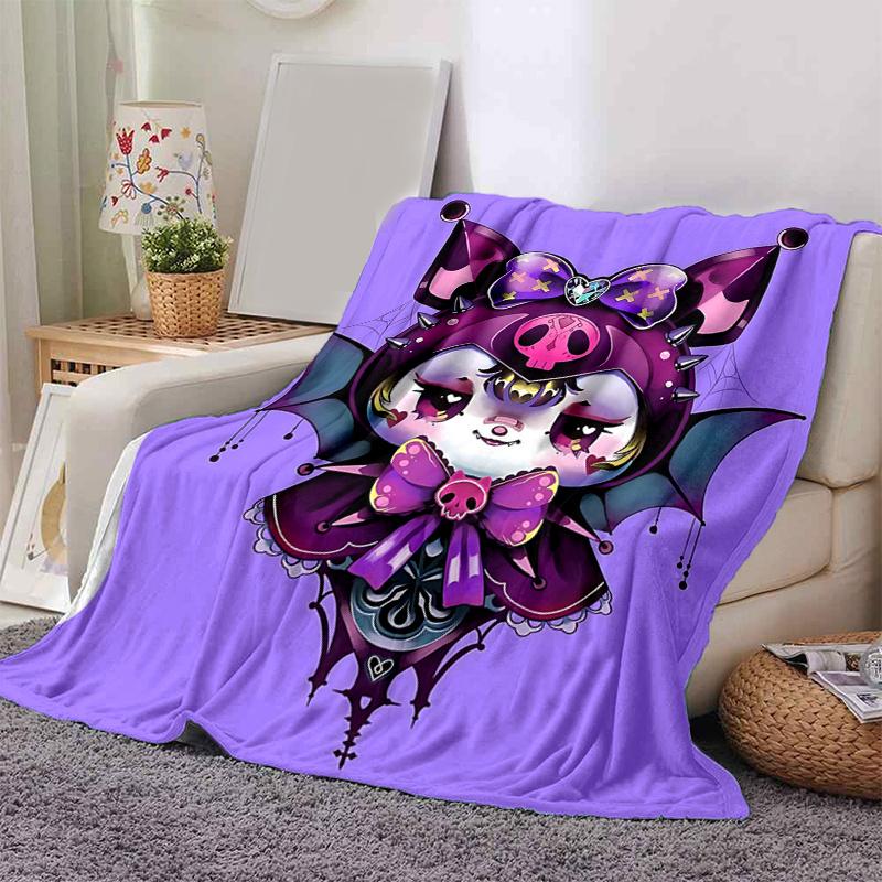 1pc Kuromi Bat Blanket, Soft Throw Blanket, Warm Cozy Bedding Decor, Living Room, Travel, Camping, Car Blankets, Beach, Office Naps, Perfect Gift for